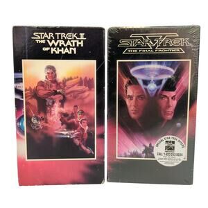 Star Trek VHS Lot: Wrath of Khan (Tested) & The Final Frontier (New Sealed)